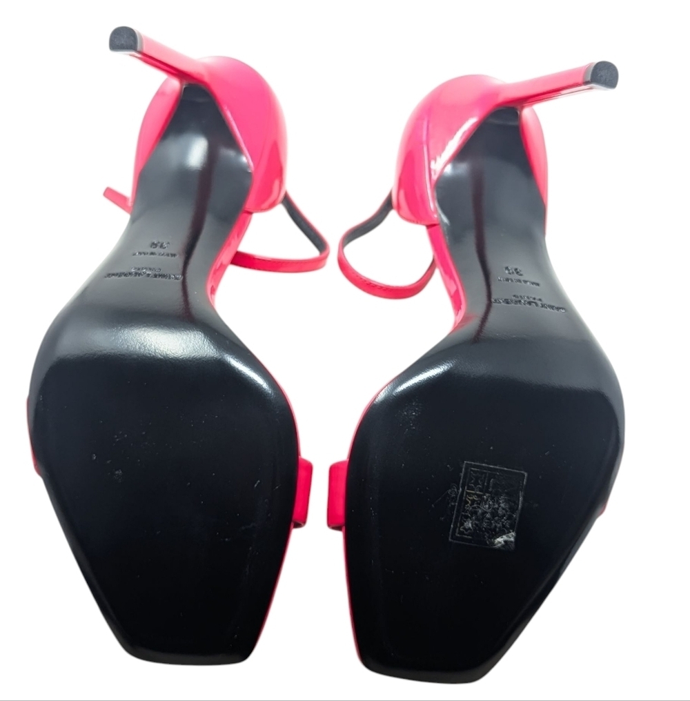 Saint Laurent Amber 105 Neon Pink Dress Up Evening Sandal Size EU 39 - Picture 11 of 11